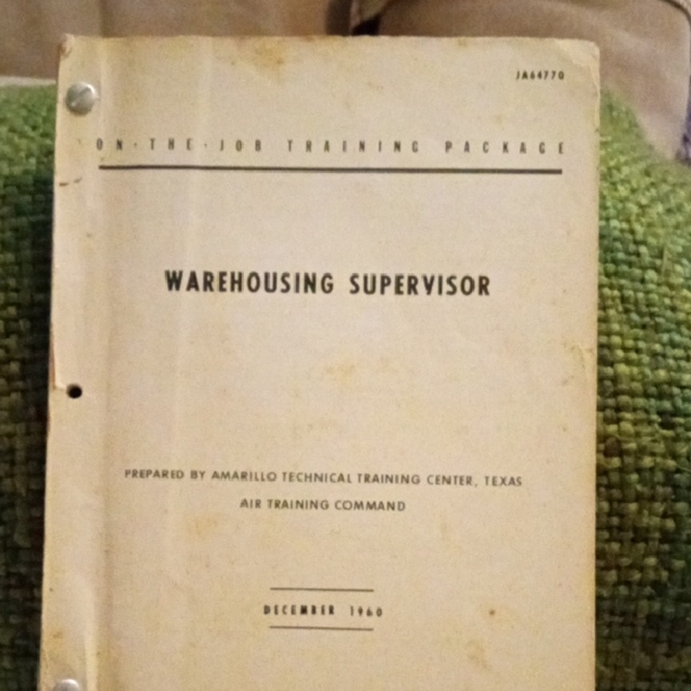 Vintage Warehousing Supervisor Manual